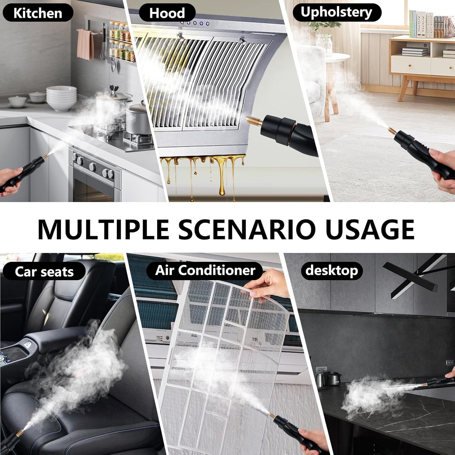 3800W/2500W High-Pressure Steam Cleaner Machine for Household & Car Cleaning