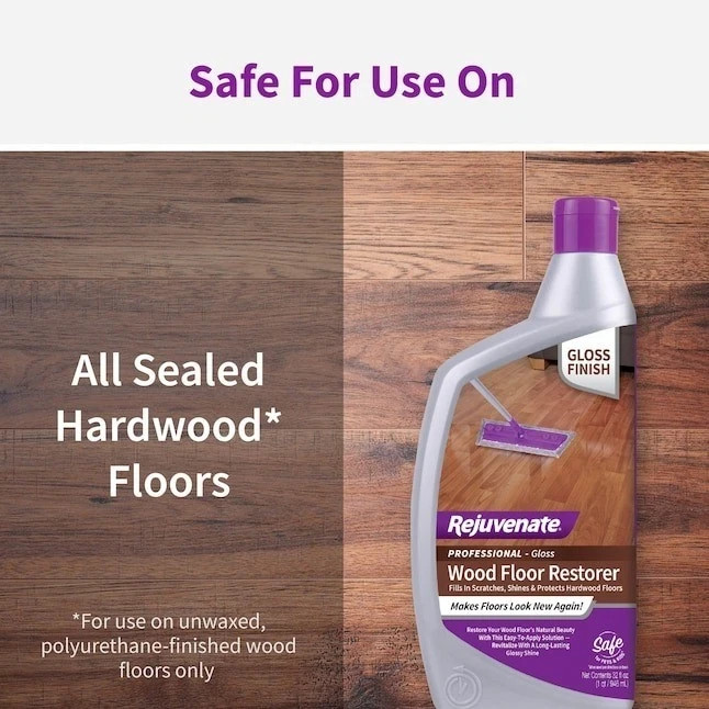 REJUVENATE PROFESSIONAL WOOD RESTORER – HIGH GLOSS FLOOR POLISH – 32 OZ !!!!!!!!