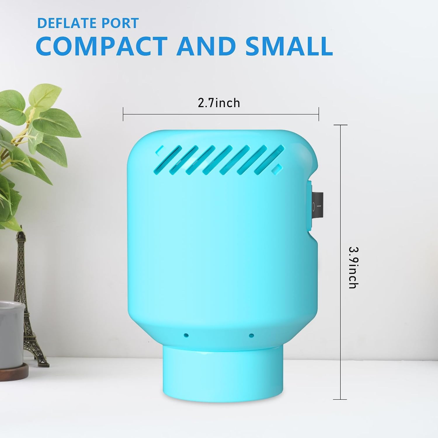 Electric Vacuum Pump, Portable, for Storage Bags, Blue | Electric Air Pump for V