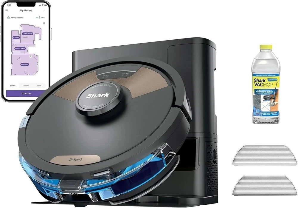 Shark Matrix Plus 2-in-1 Robot Vacuum & Sonic Mop, Home Mapping, HEPA Bagless