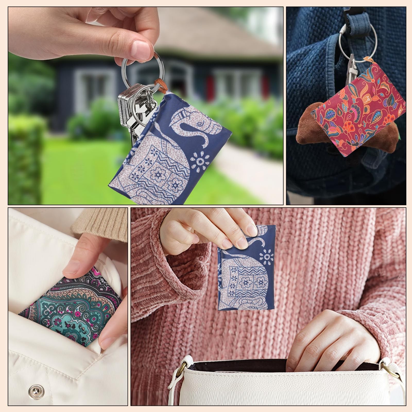 3 PCS Extra Large Foldable Grocery Bags 22×15 Inch Shopping Totes Holds 44lb