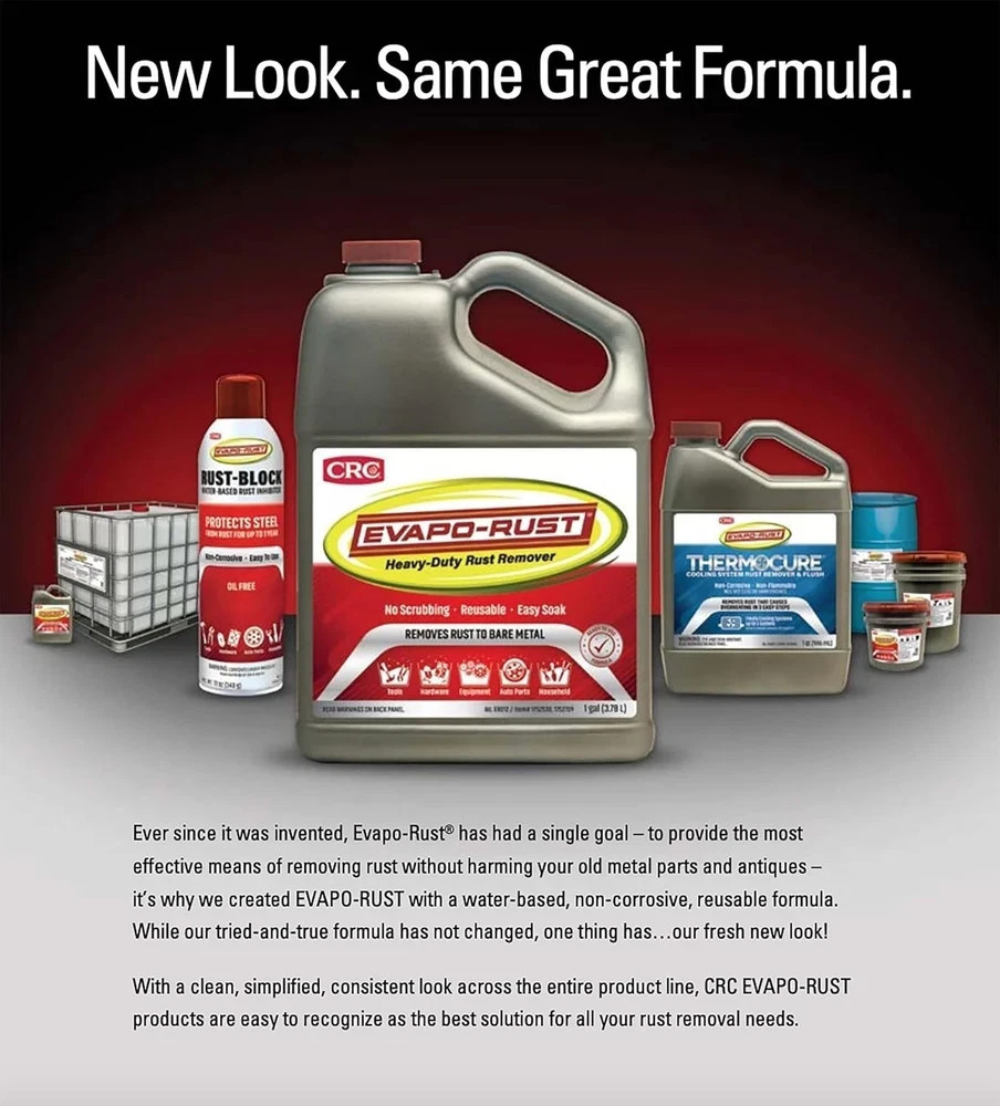 CRC Evapo-Rust, Heavy-Duty Rust Remover, Reusable, Acid-Free Non-Corrosive 32 oz