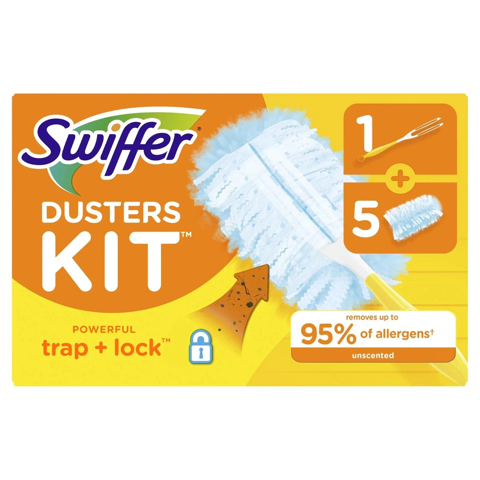 Swiffer Dusters Starter Kit, Kit Includes 1 Handle and 5 Dusters About this item