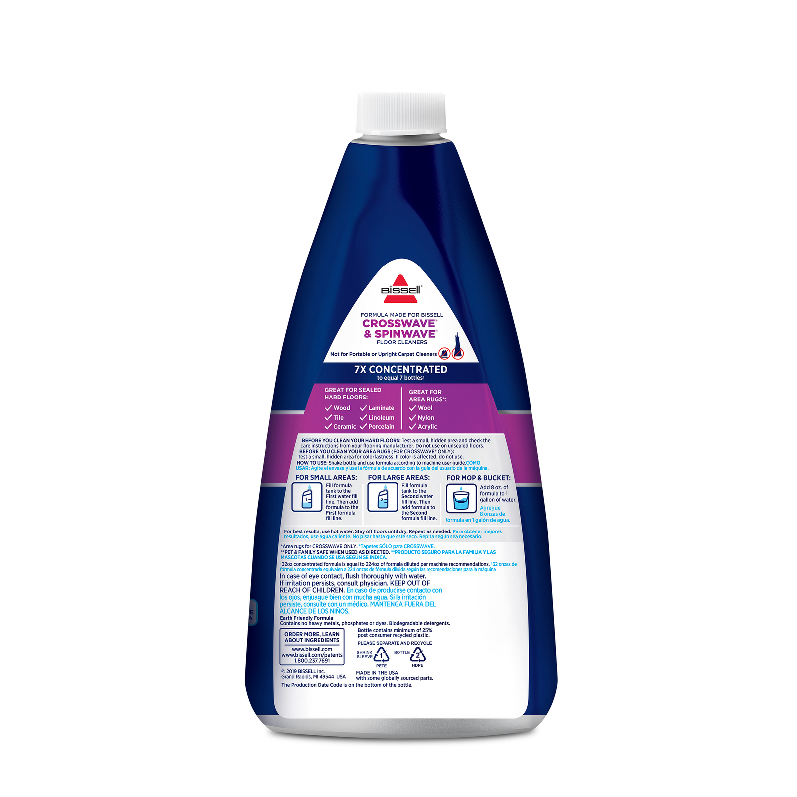 Bissell MultiSurface Floor Cleaning Formula – CrossWave & SpinWave 32oz | 1789