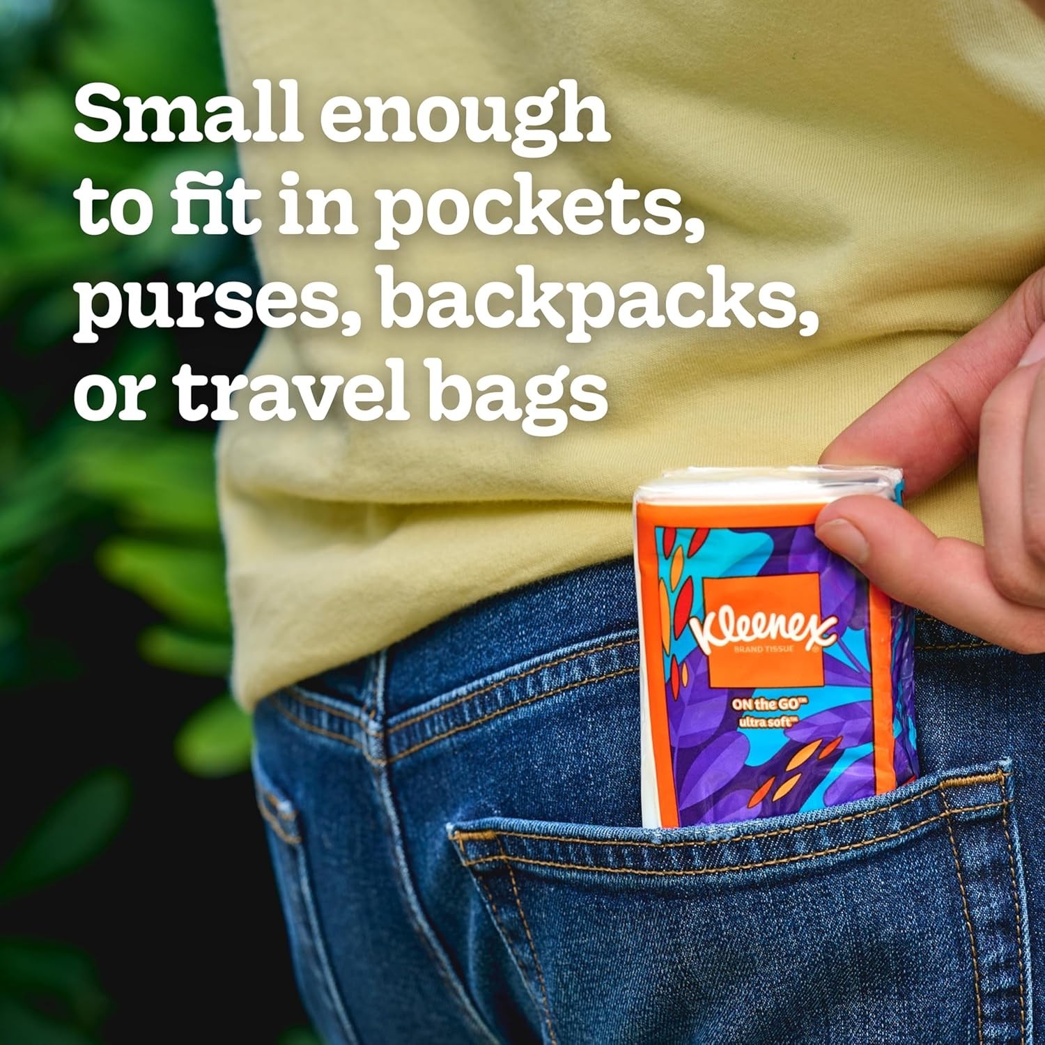 Convenient Travel Pack of Kleenex Facial Tissues, 8 Sets of 10, Ultra Absorbent