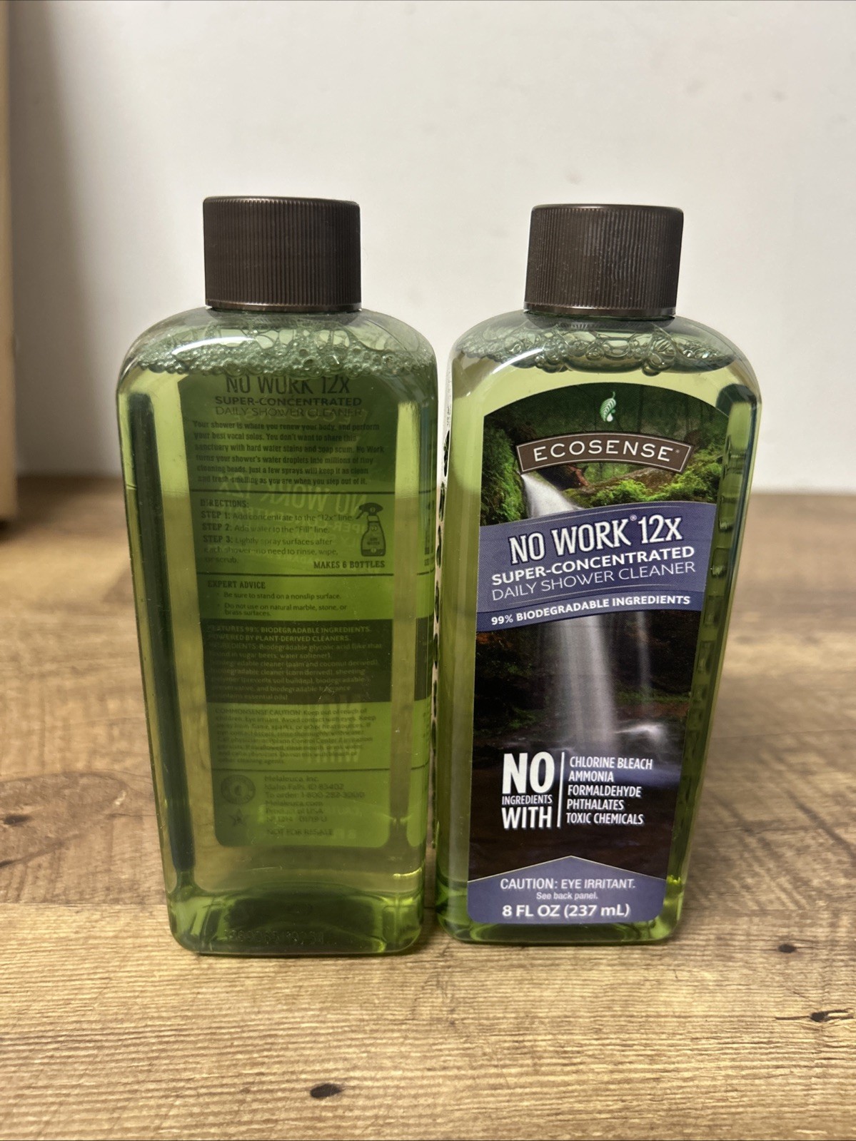 (2) Melaleuca EcoSense No Work 12X Concentrated Daily Shower Cleaner 8 Fl Oz
