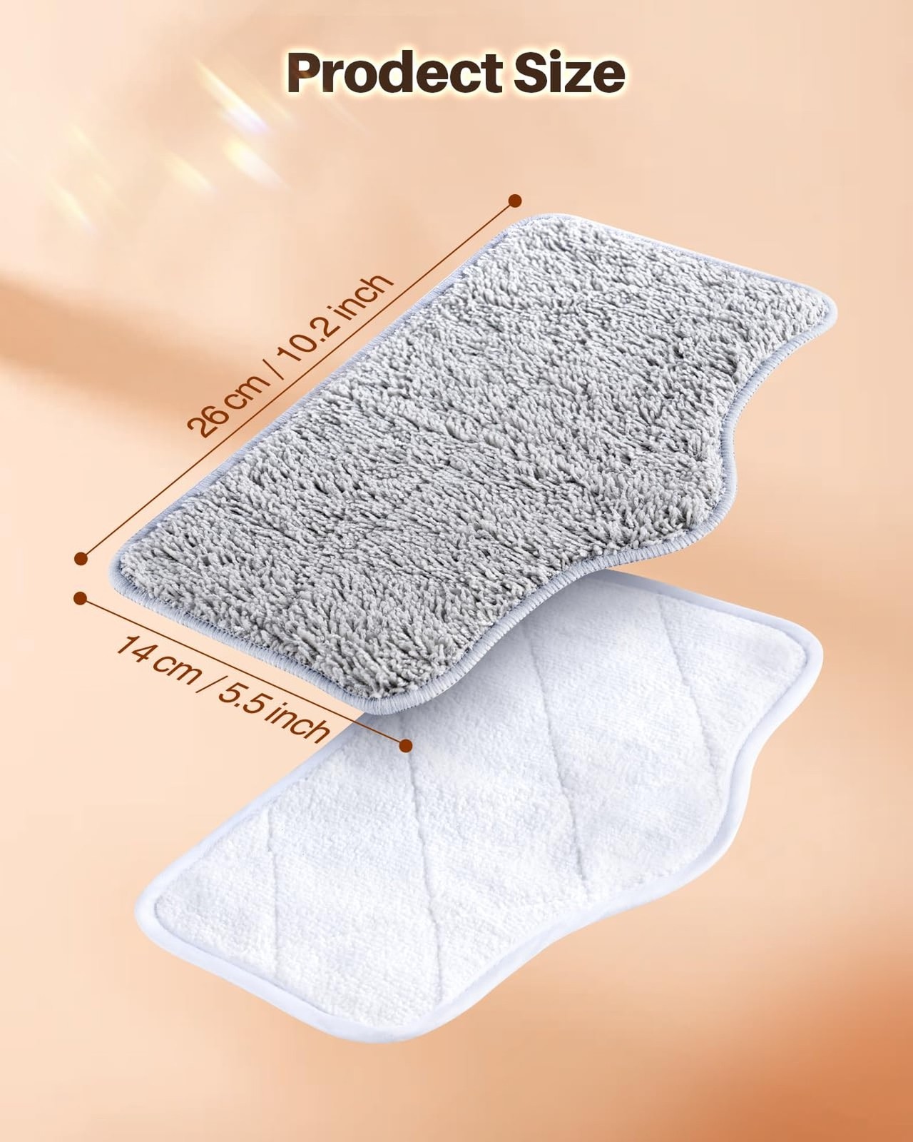 ScrubWiz Steam Mop Pads with Washable and Reusable, 6 Pack Replacement, 2 Mat…