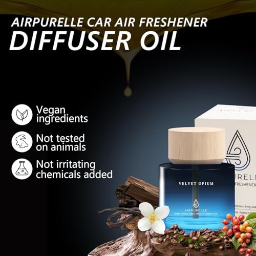 Car Air Freshener 50ML (1.7 FL OZ) Car Air Fresheners Diffuser, Amber Vanilla