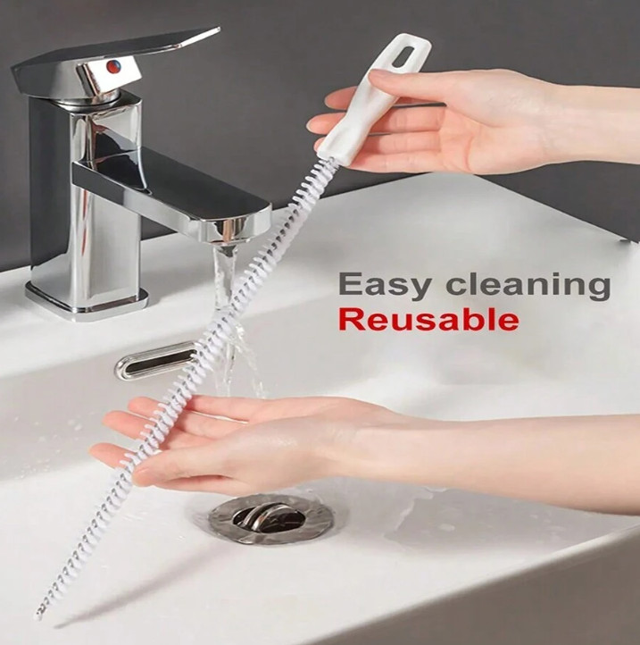 Flexible Pipe Dredging Brush Drain Cleaner for Sink, Hair and Clog Removal
