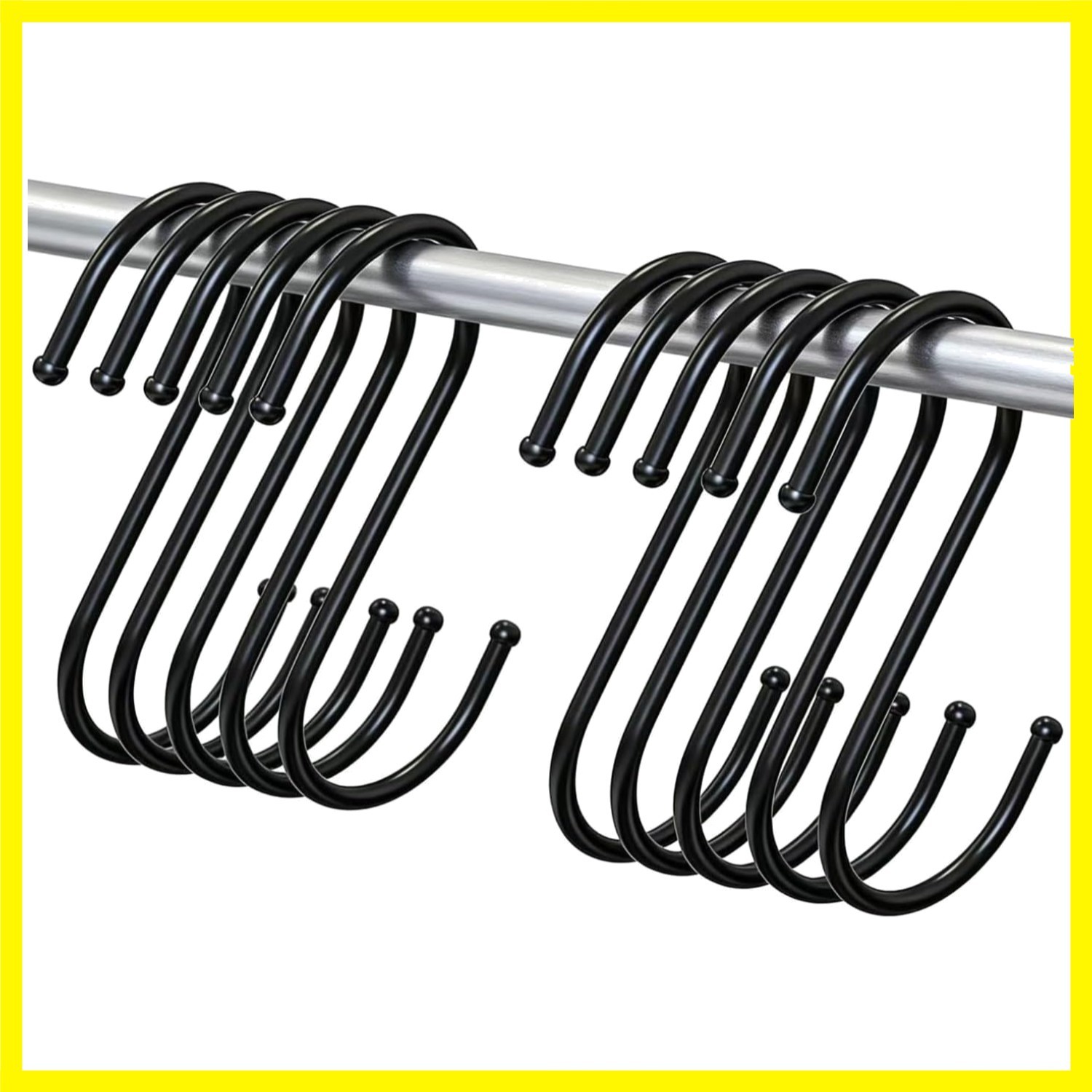 30Pack 2.7-inch one-piece S-Shaped Hooks, Used for Hanging, Pot Rack Metal Fr…