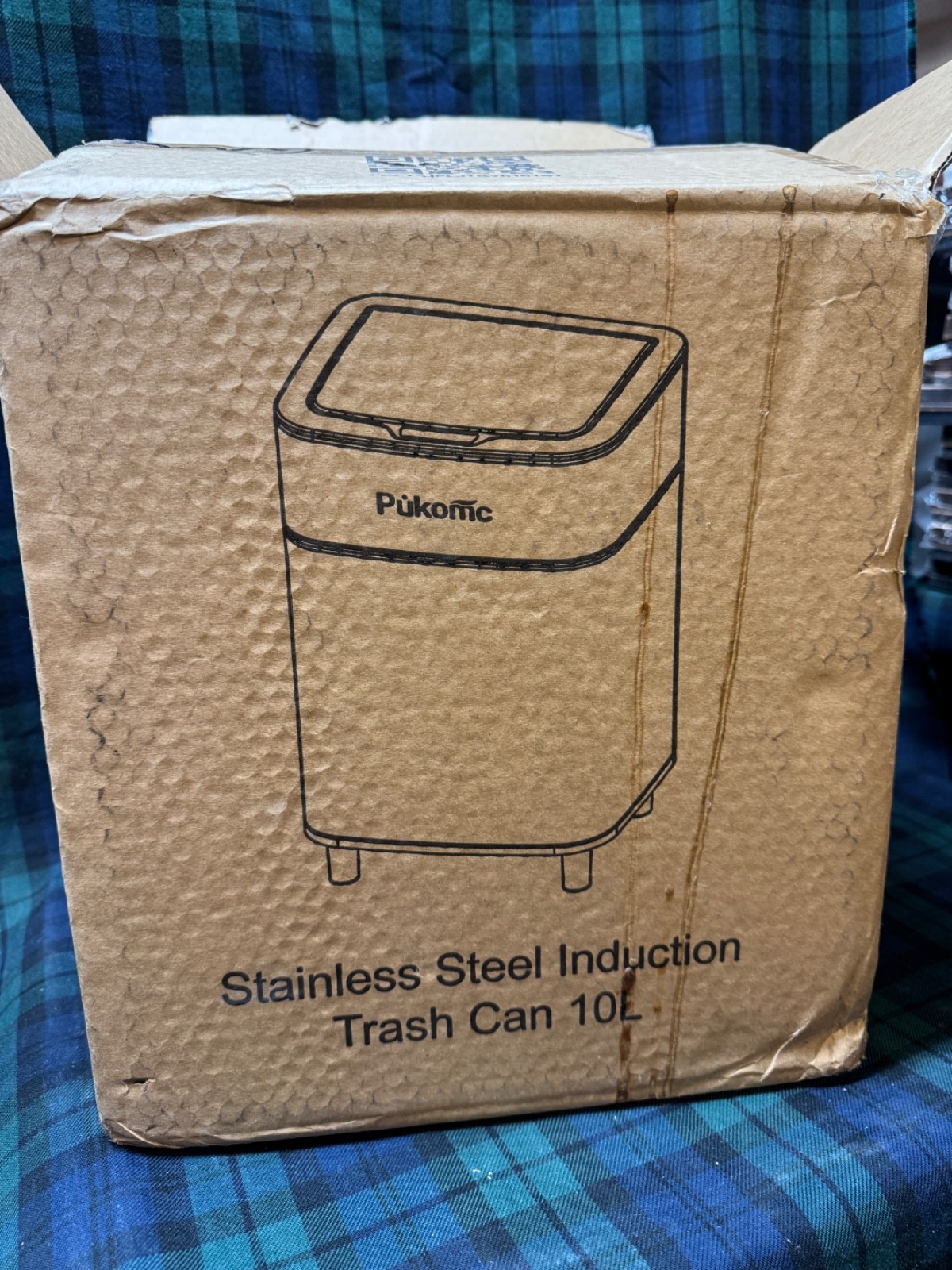 Pukomc Stainless Steel Induction Trash Can 10L 2.7 Gal