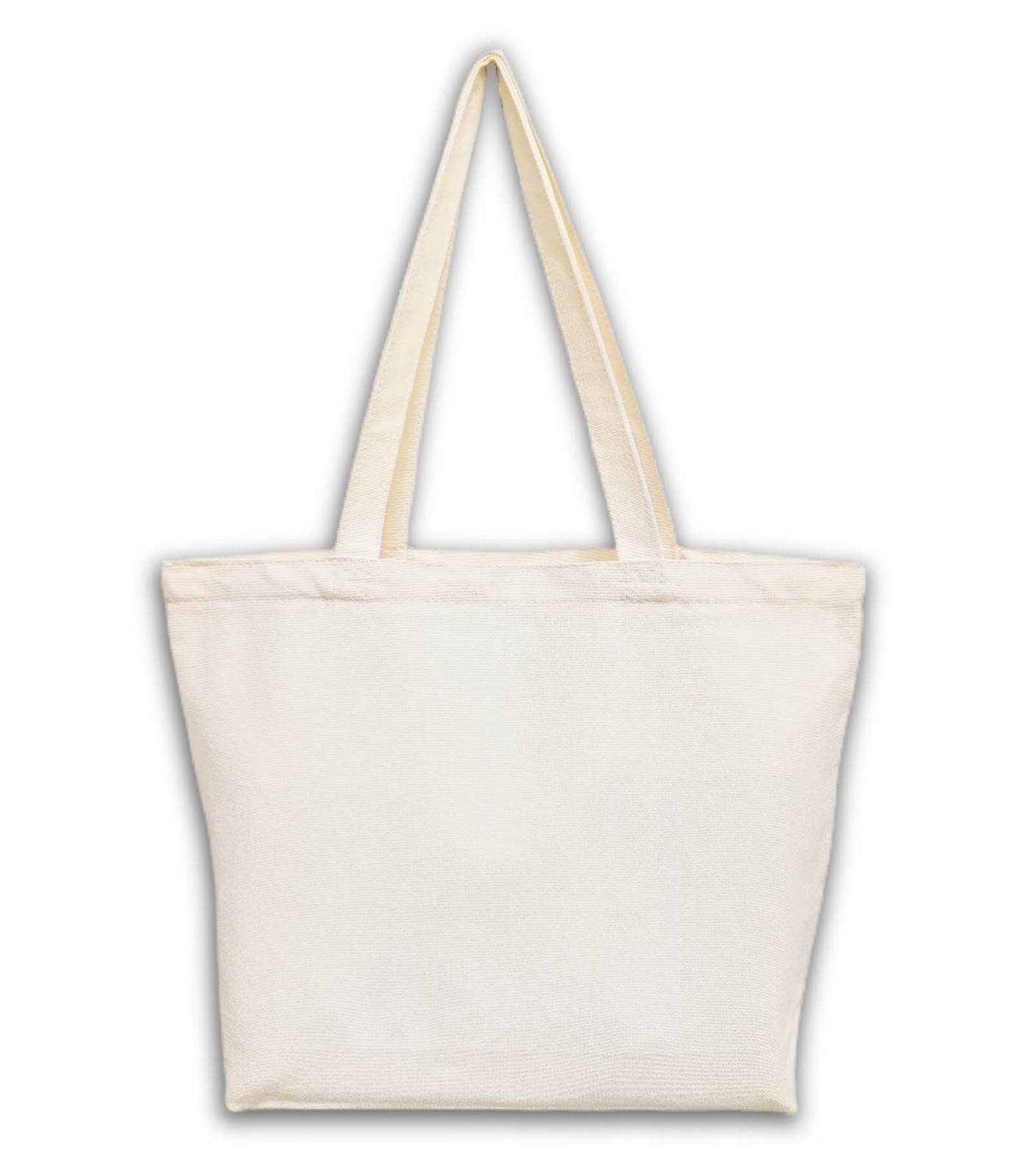 Canvas Tote Bag Pockets Zipper Durable Lightweight Cotton Shopping Cloth Bag Gif