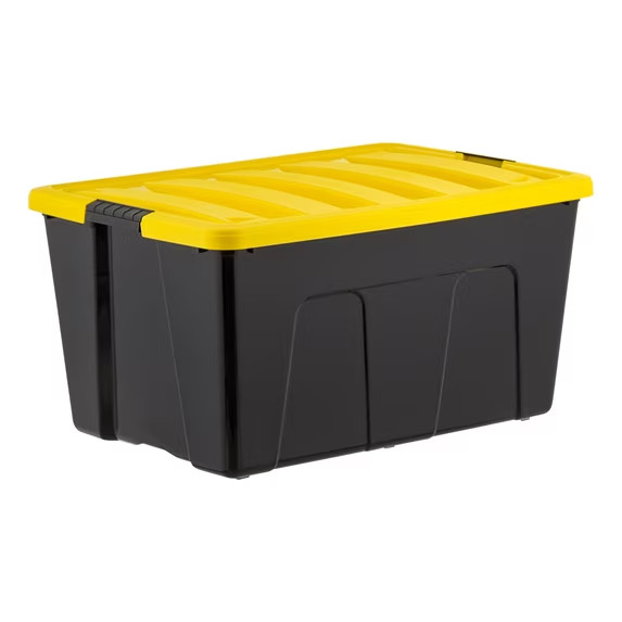 IRIS 94qt Stackable Storage Containers 3pk Totes with Lids