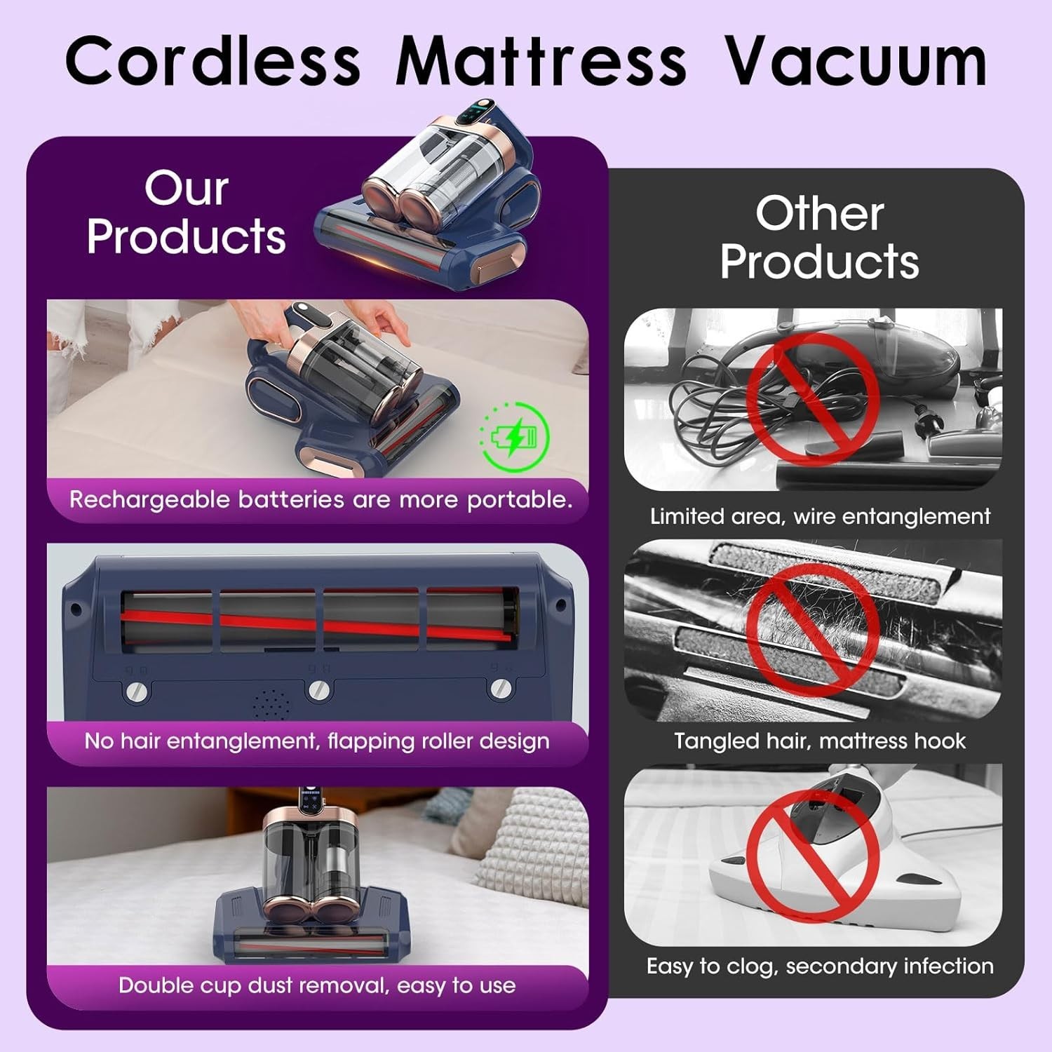 Lightweight Cordless Vacuum with HEPA Filter & 35 Min Runtime for Deep Cleaning