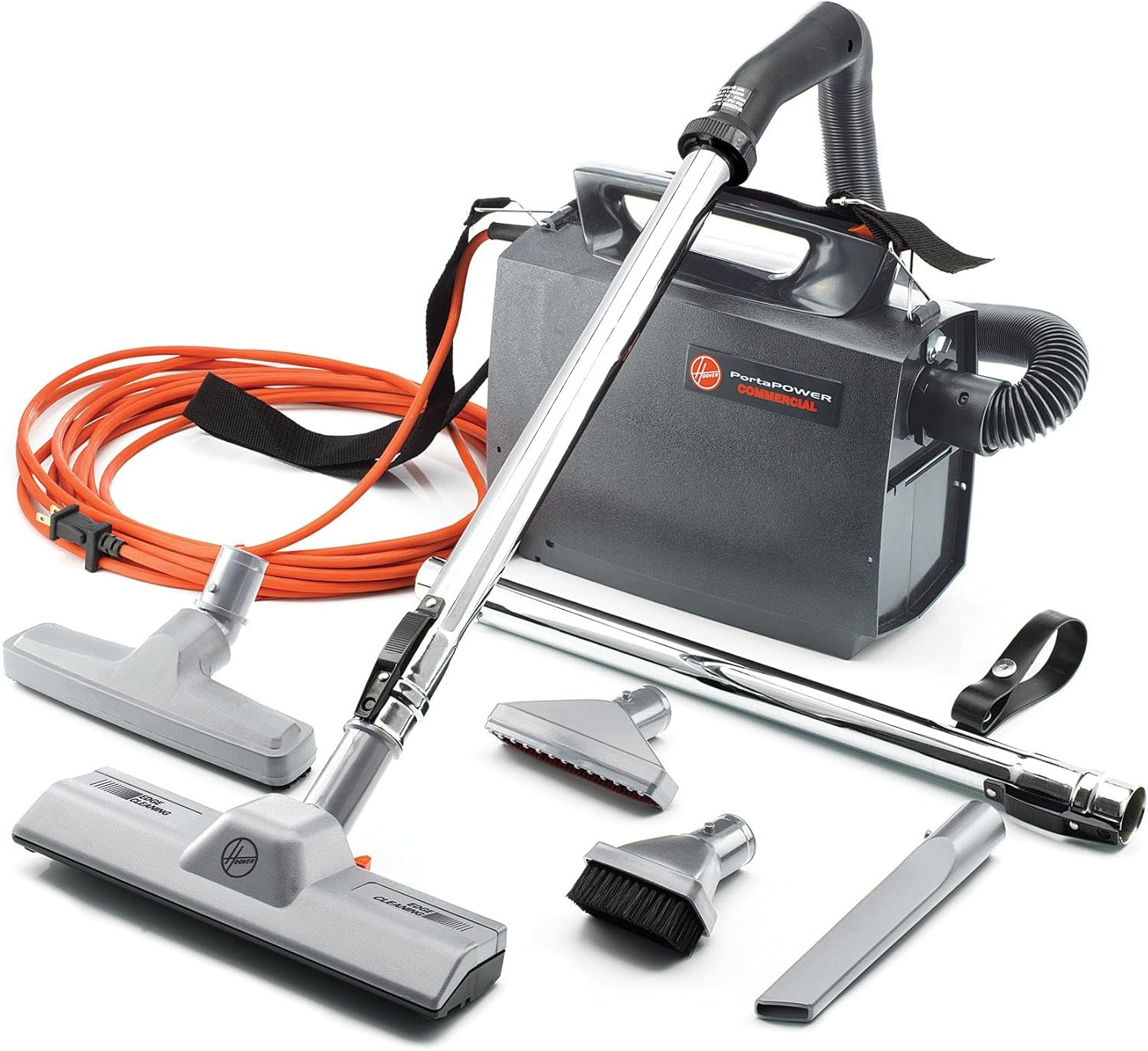 Hoover Commercial Portapower Lightweight Canister Vacuum Cleaner, Bagged Caniste
