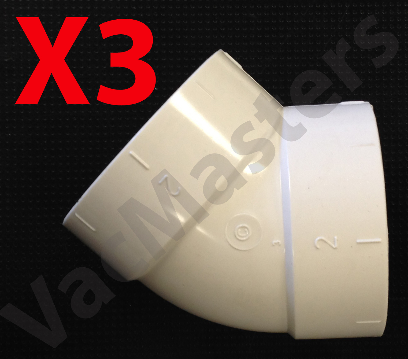 Central Vacuum 2″ PVC 45 degree elbow – Used for rough-in (qty 3)