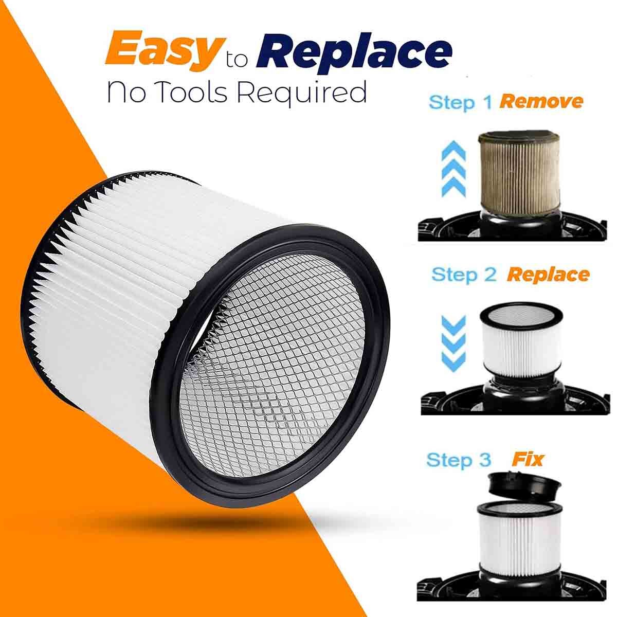 Replacement 90304 Filter Cartridge for Craftsman Shop Vac Wet Dry Air Filter Fit