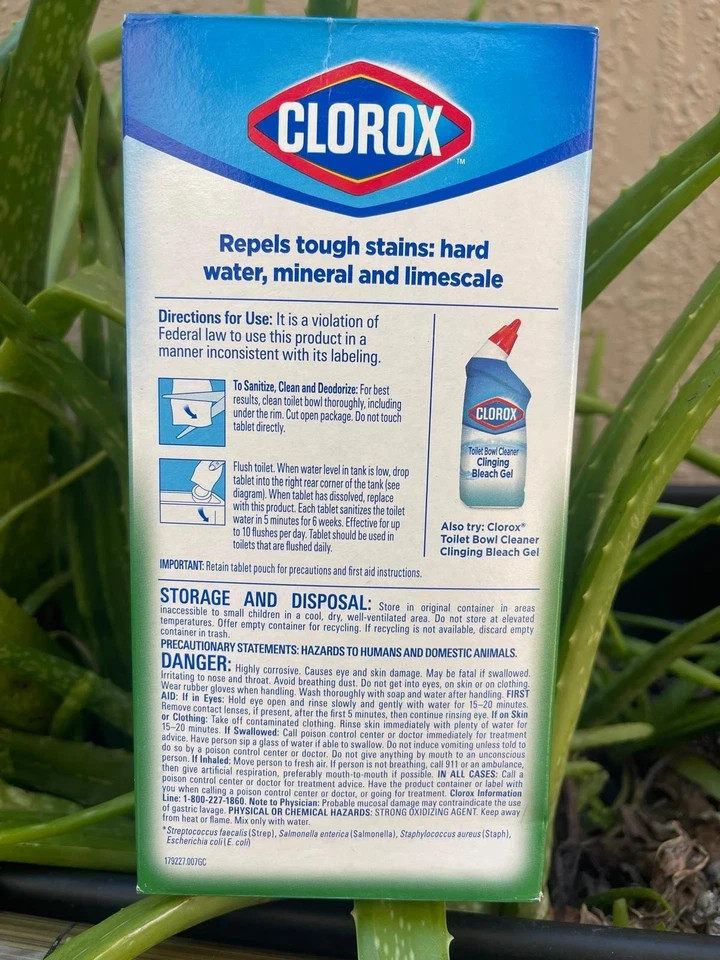 8 Tablets Clorox Toilet Bleach 3.5 oz each ultra clean bowl