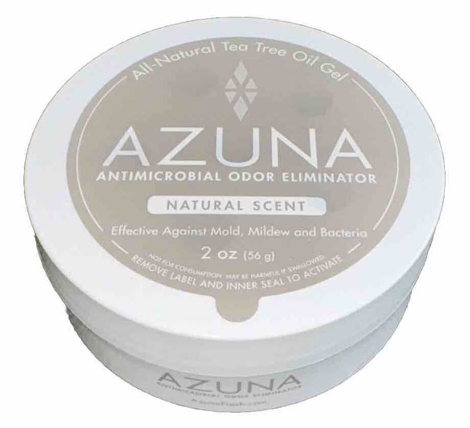 Azuna Antimicrobial Odor Eliminator Gel – Natural Scent – 2oz Jar for Small Room