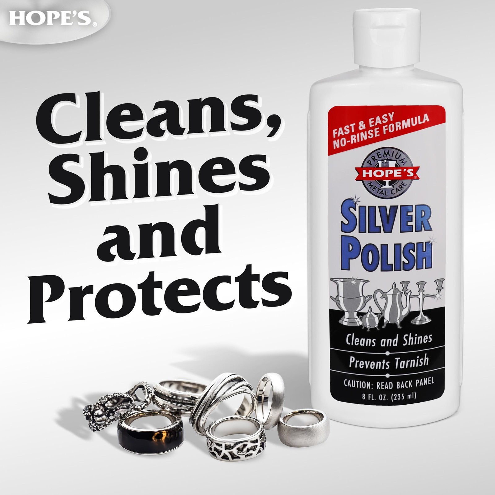 HOPE’S Silver Polish & Cleaner – Protective Tarnish Remover – Odorless –…
