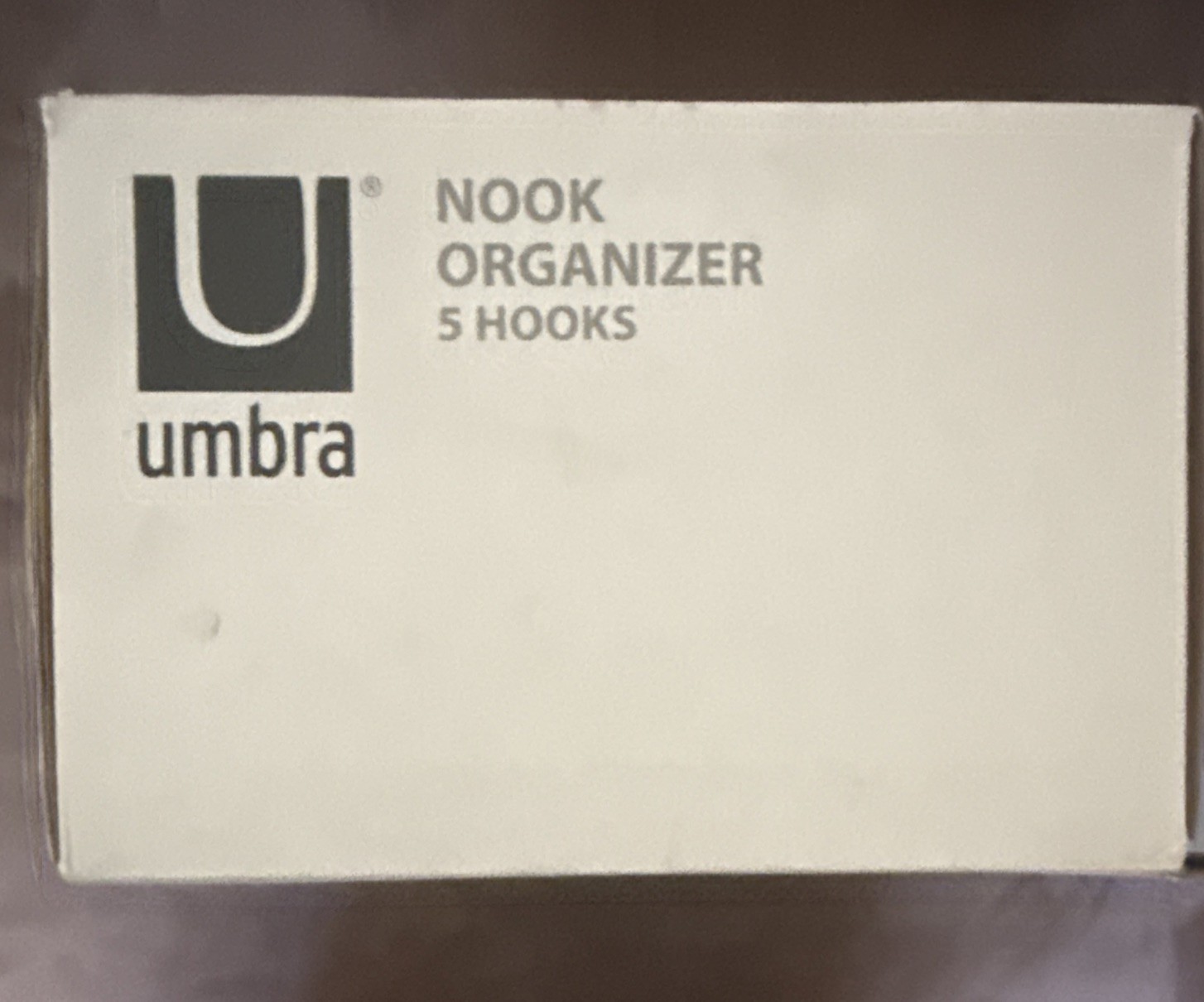 Umbra 5 Hook Nook Organizer with Shelf – White Wall Mounted 17.5 x 3.7 x 4.9 in