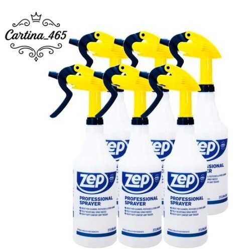 Zep Professional Spray Bottles 32oz (6-Pack) Heavy Duty Adjustable Nozzle NEW