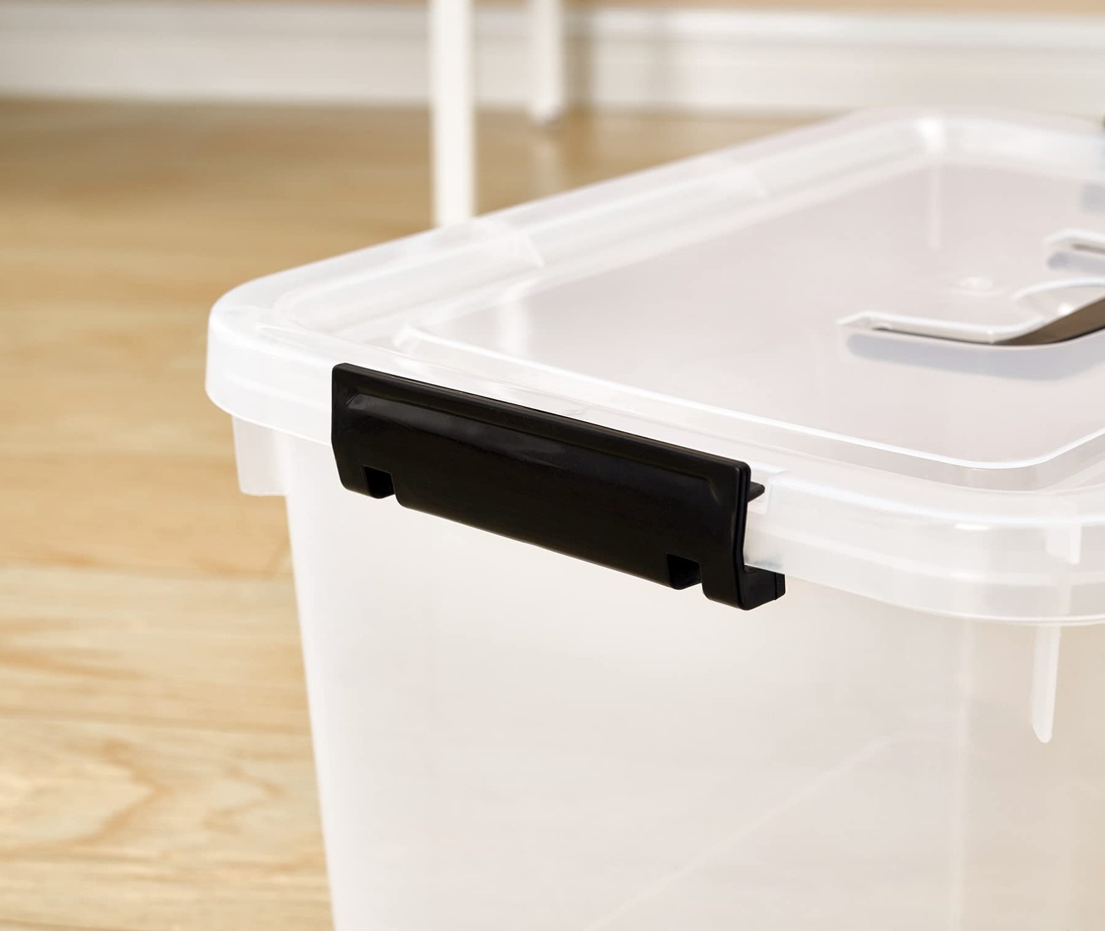6 Quart Clear Storage Latch Box/Bins, 6-Pack Plastic Container with Latches a…