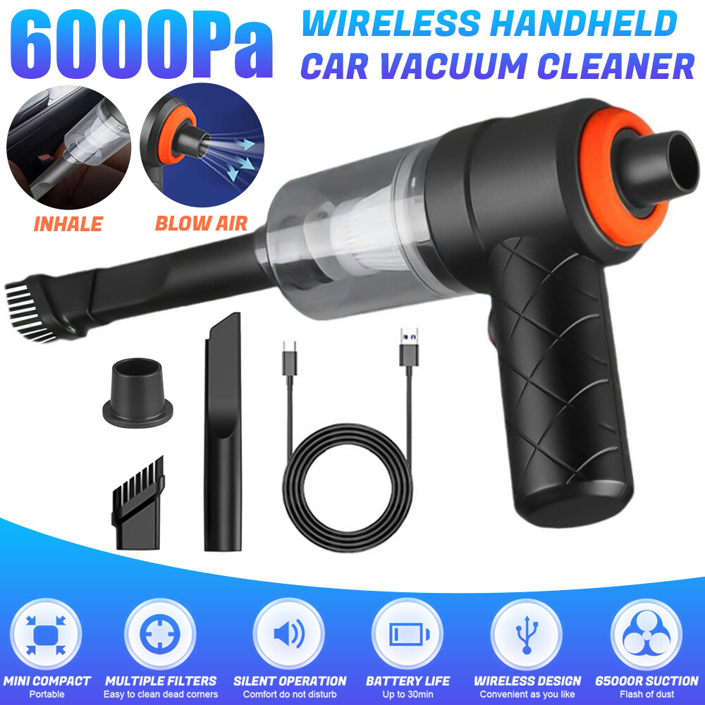 Electric Air Duster Mini Blower Vacuum Cleaner Dust for Car/PC/Keyboard/Pet/Home