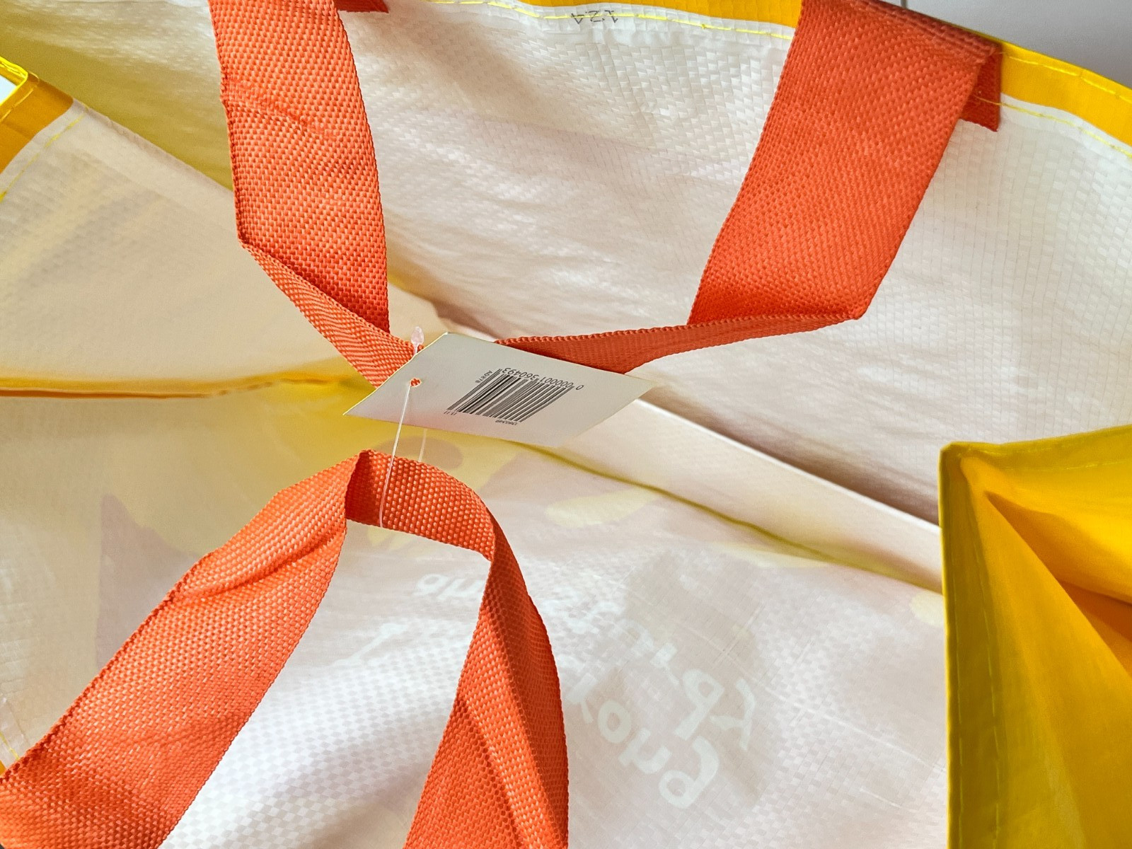 Sainsburys Elephant Tote Reuseable Shopping Bag Orange Yellow UK British Shopper