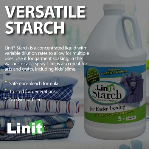 Linit Liquid Starch 64 oz Pack Crisp Finish for Ironing and Arts Crafts