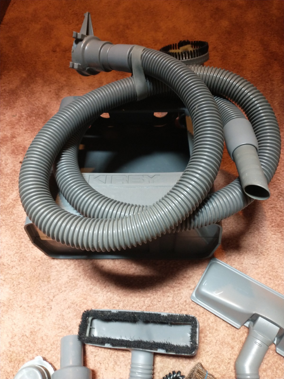 Kirby Vacuum Accessories Storage Caddy Hose Wands Tools & 3 Belts 20 pcs Used