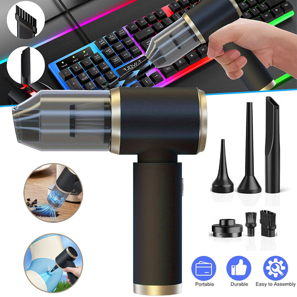 Mini 4 in 1 Upgrade Car Vacuum Cleaner Air Blower Wireless Handheld Rechargeable
