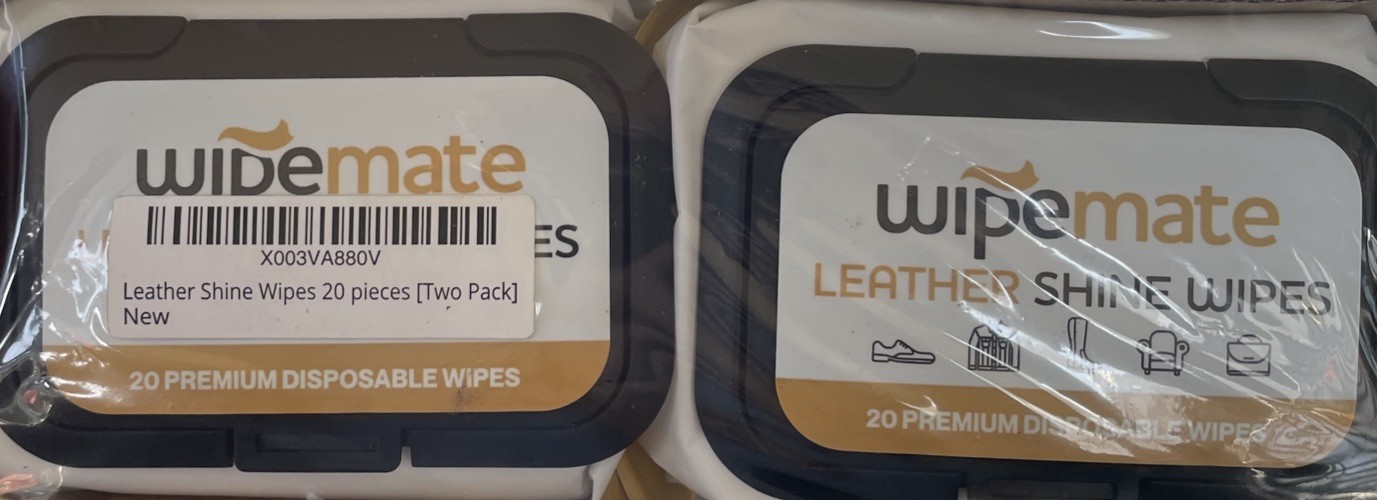 Leather Shine Cleaning Wipes, Disposable Conditioner Wipes , 2 Pack 20 Wipes Pac