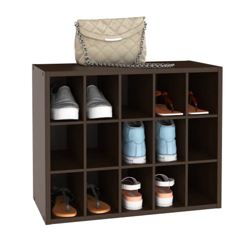 ClosetMaid 15 Cube Stackable Storage for Organizer Espresso 15-Unit Organizer