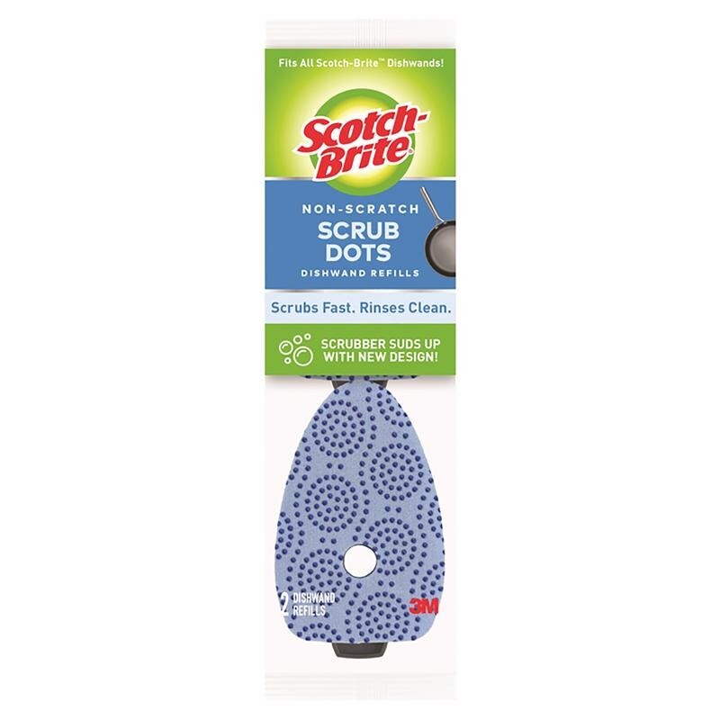 Scotch-Brite Heavy Duty Sponge Refill For Dishwand 1.65 in. L 2 pk Antibacterial