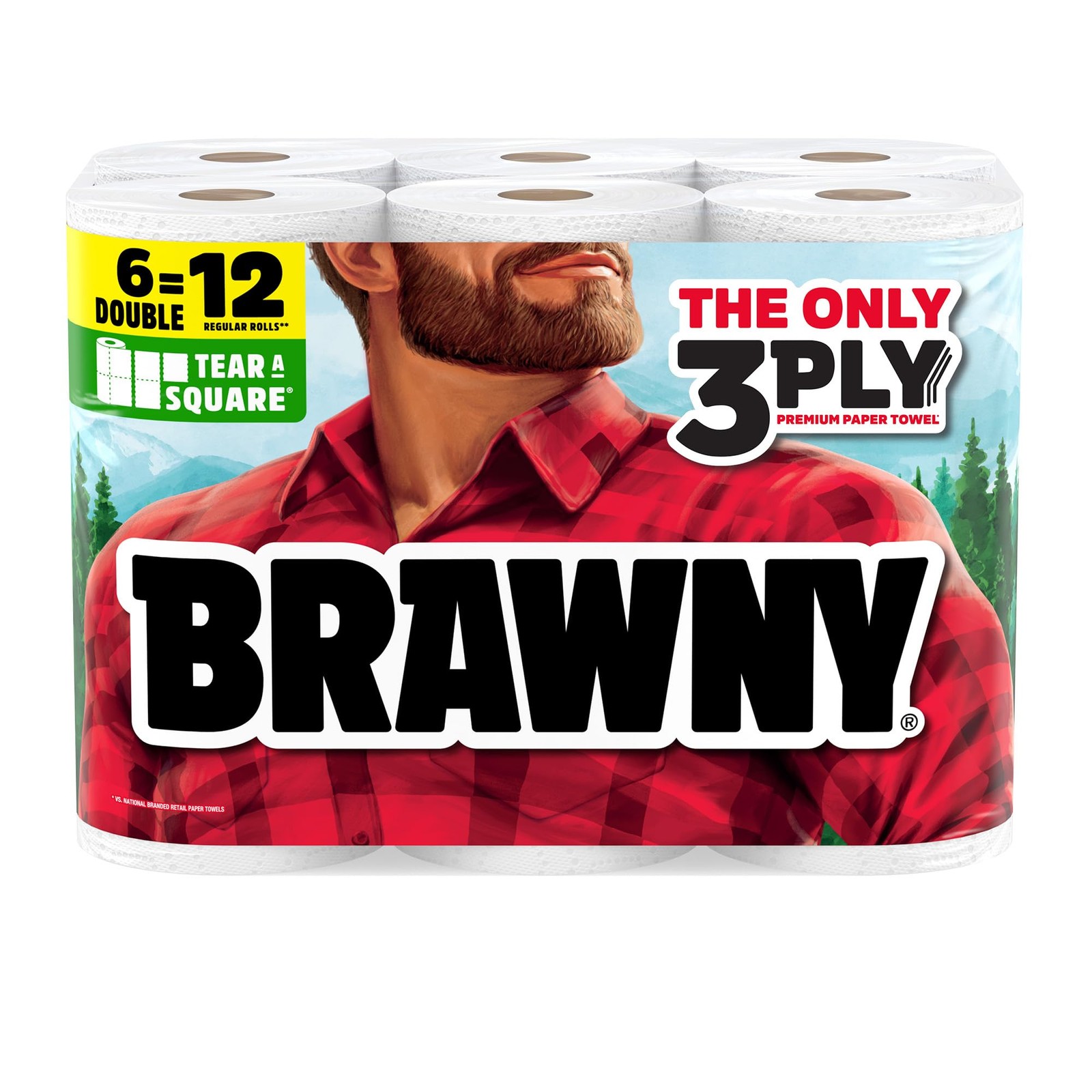 3 Ply Paper Towels 6 Double Rolls 12 Regular Rolls Absorbent Strong
