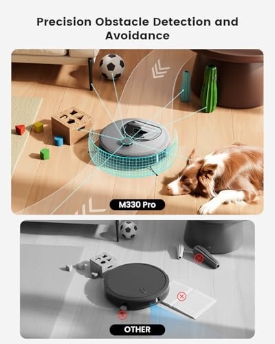Lefant Robot Vacuum and Mop, LiDAR Navigation, 450ml, M330 Pro, Grey