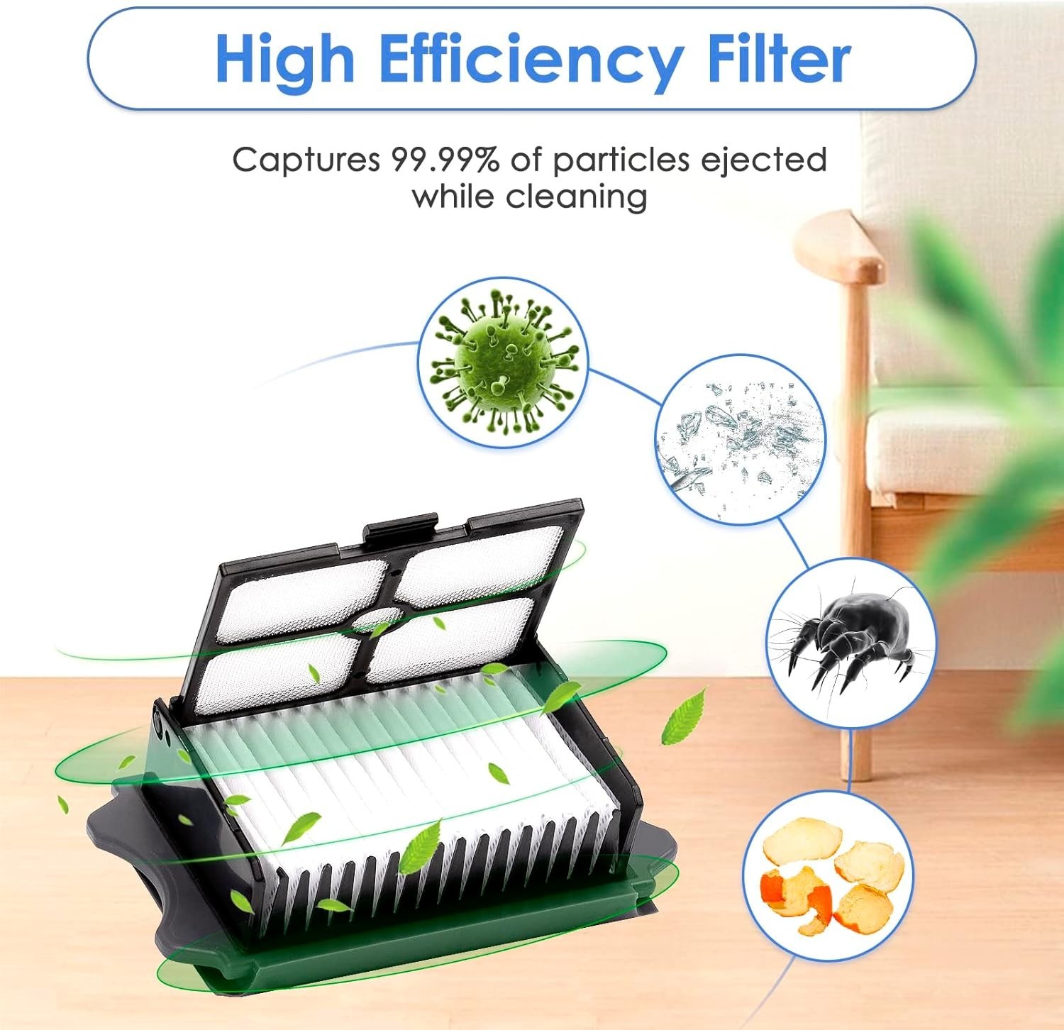 8x HEPA Filter Replacement for Tineco iFloor 3/Floor One S3/S5 Pro – Easy Ins…
