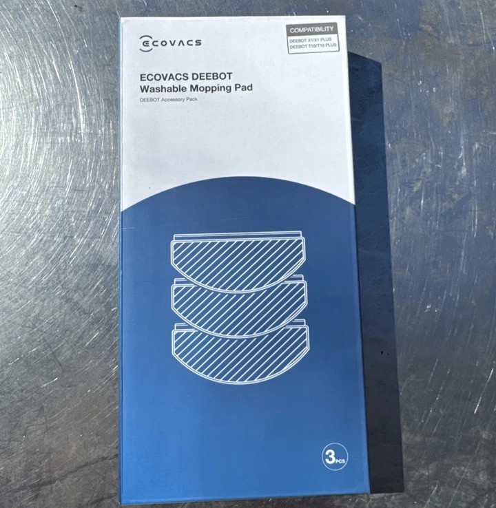 Genuine ECOVACS DEEBOT Washable Mopping Pad 3-pack for X1/X1 PLUS/T10/T10 PLUS