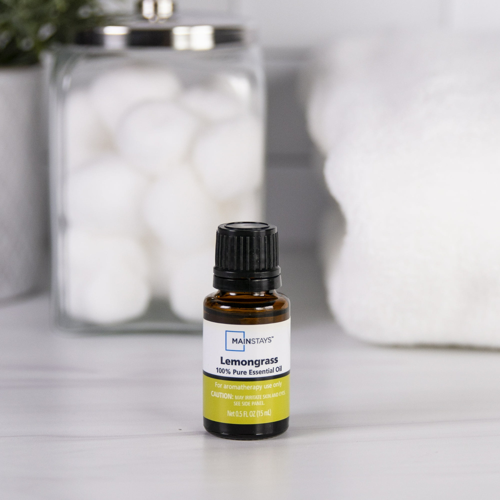 Mainstays Lemongrass 100% Pure Essential Oil Aromatherapy Use Only Each 0.5 oz