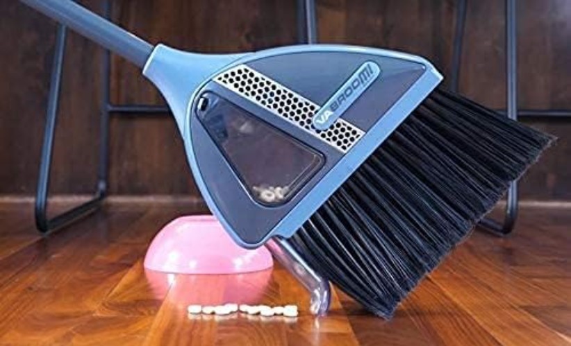 Powerful Cordless Sweeper with Built-In Vacuum: Quiet Operation, Lightweight