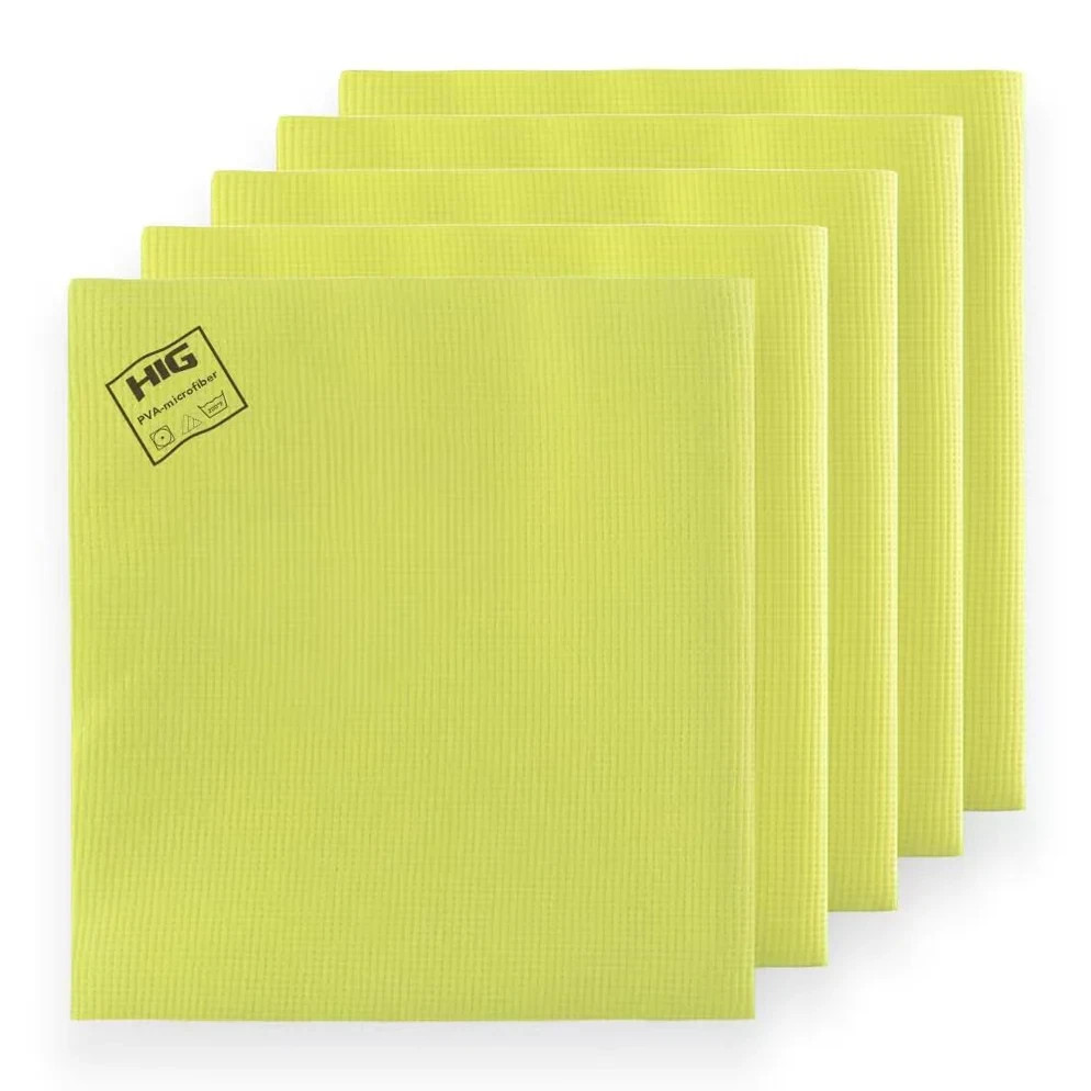 PVA Microfiber Cleaning Towels, Streak Free Shine, Ultra Absorbent, 5 Pack