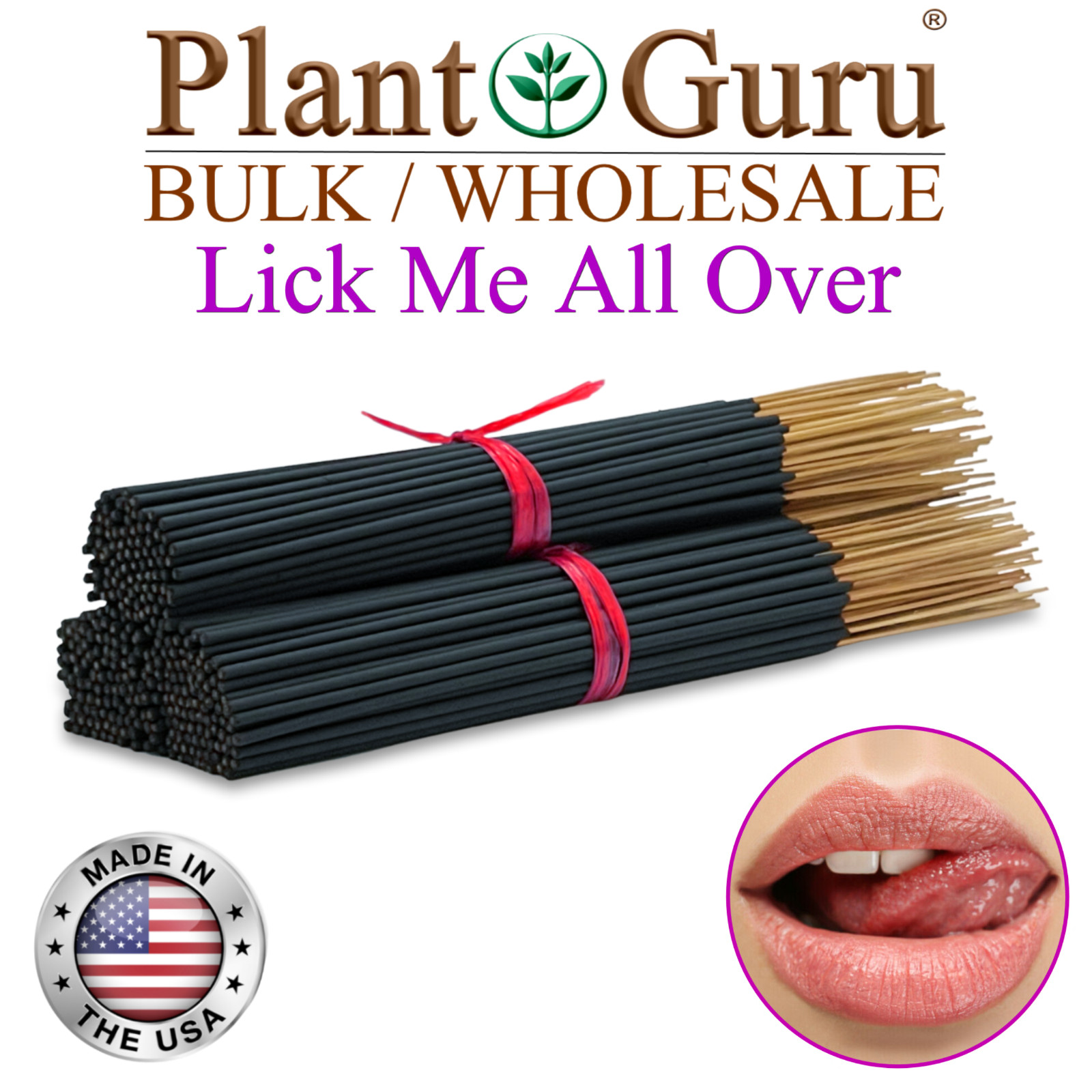LICK ME ALL OVER Incense Sticks 11″ Bulk Pack Wholesale Hand Dipped Lot