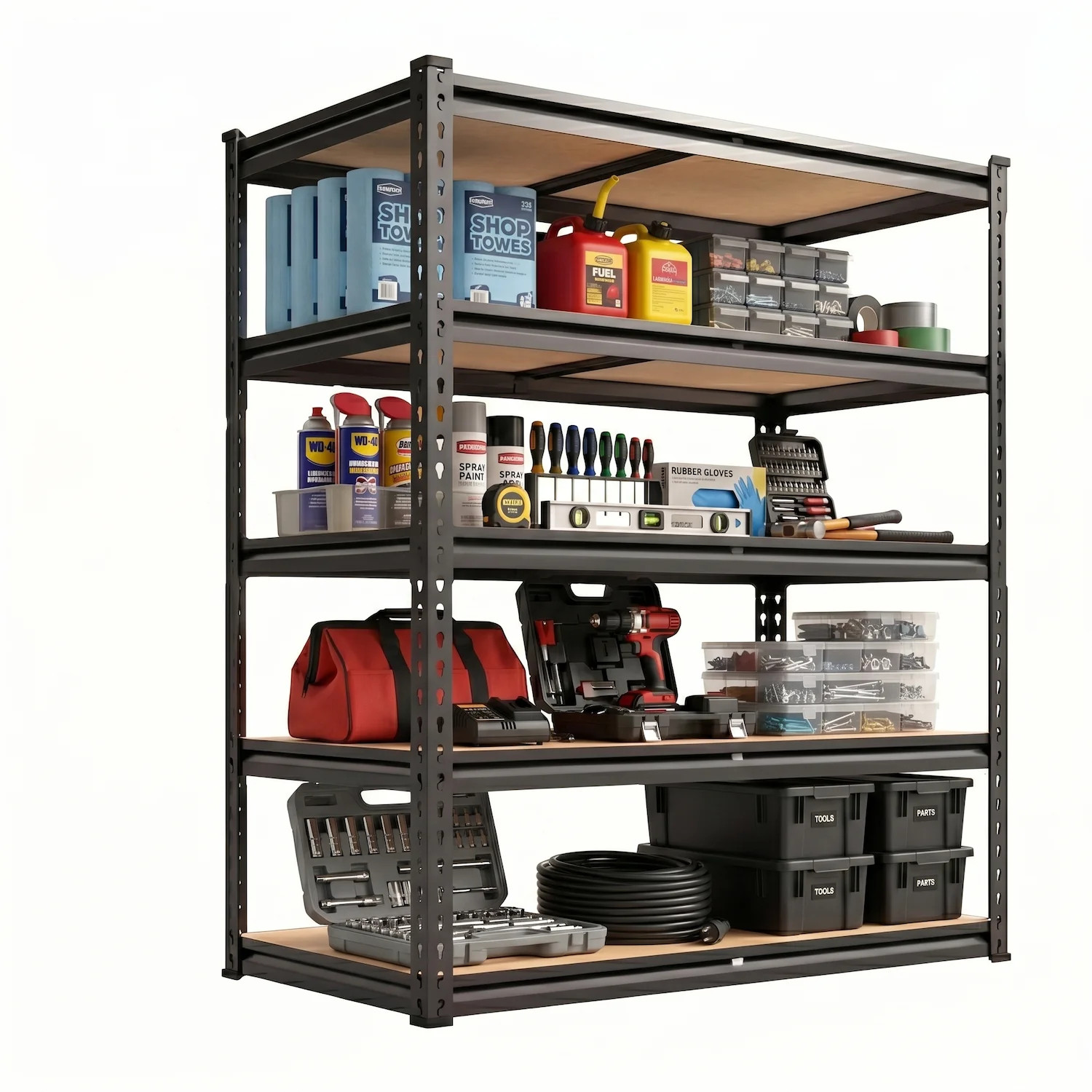 Garage Shelving Unit Heavy Duty 2400 lbs, Garage Storage Shelves 5 Tier