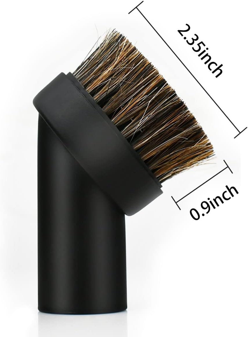 2 Pack 1.25″ Round Dust Brush Horse Hair for Vacuum Cleaner Attachments