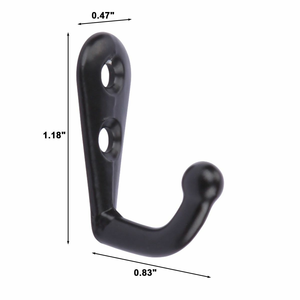 20 Pack Wall Mounted Hook Single Robe Coat Holder Key Hanger w/40 Pieces Screws
