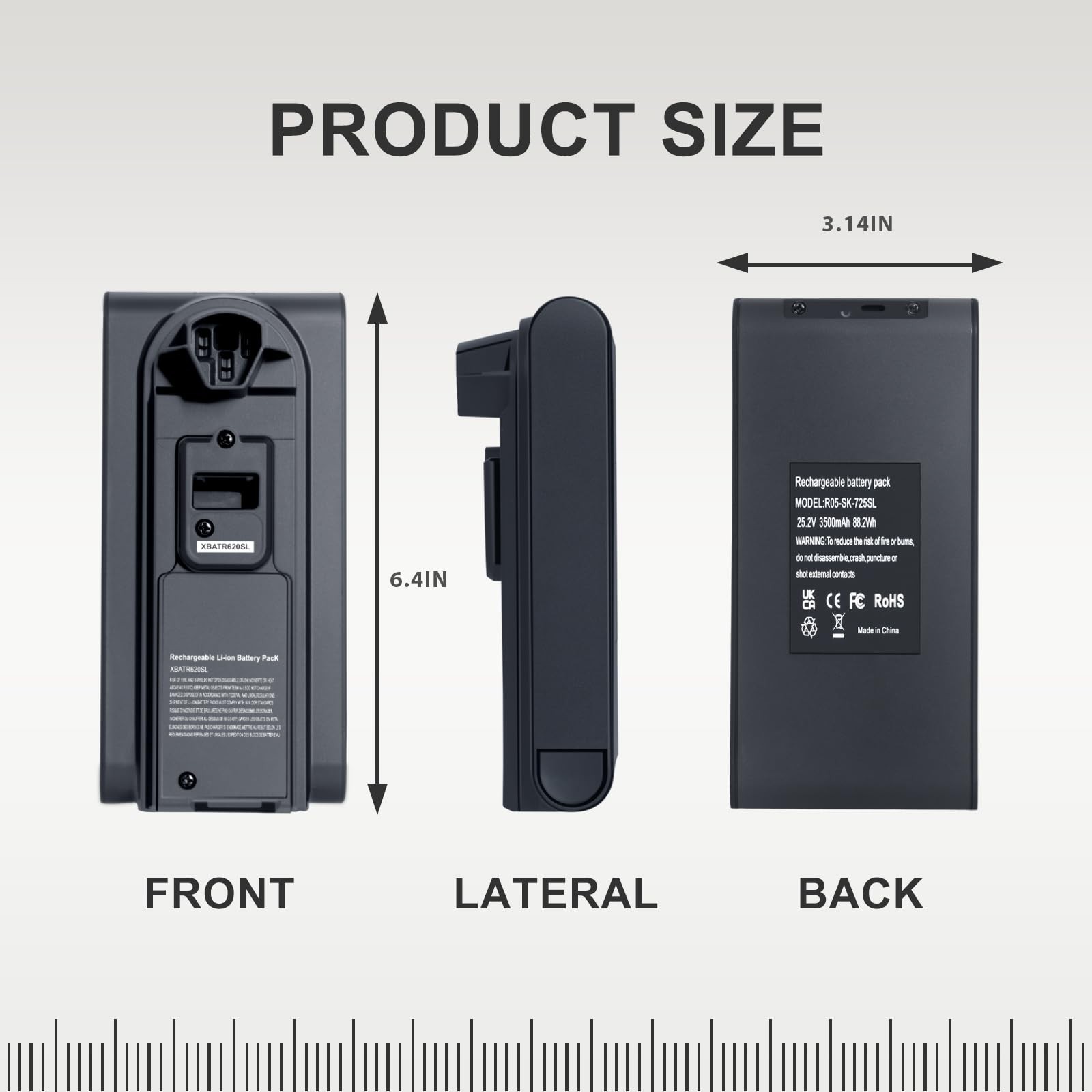 3500mAh 21.6V Replacement Battery for Shark XBATR620SL Compatible with IZ540H…