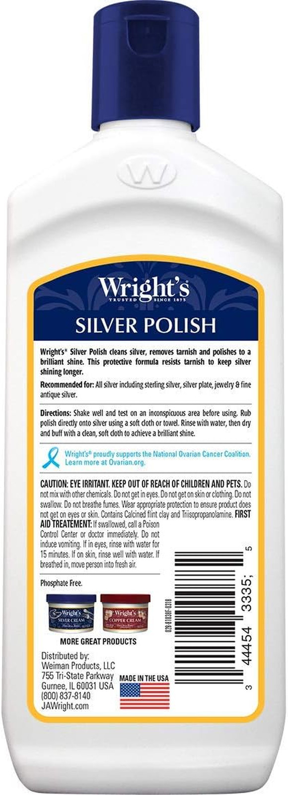Silver Cleaner and Polish – 7 Ounce – Ammonia Free – Use on Silver, Jewelry, Ant