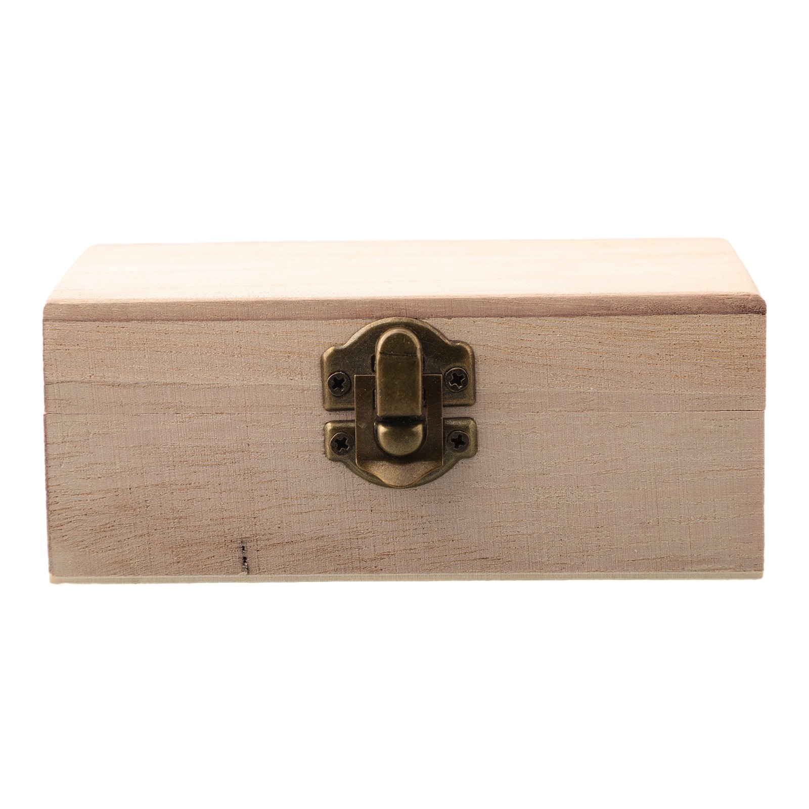 Plain Wood Wooden Square Hinged Storage Boxes Craft Box