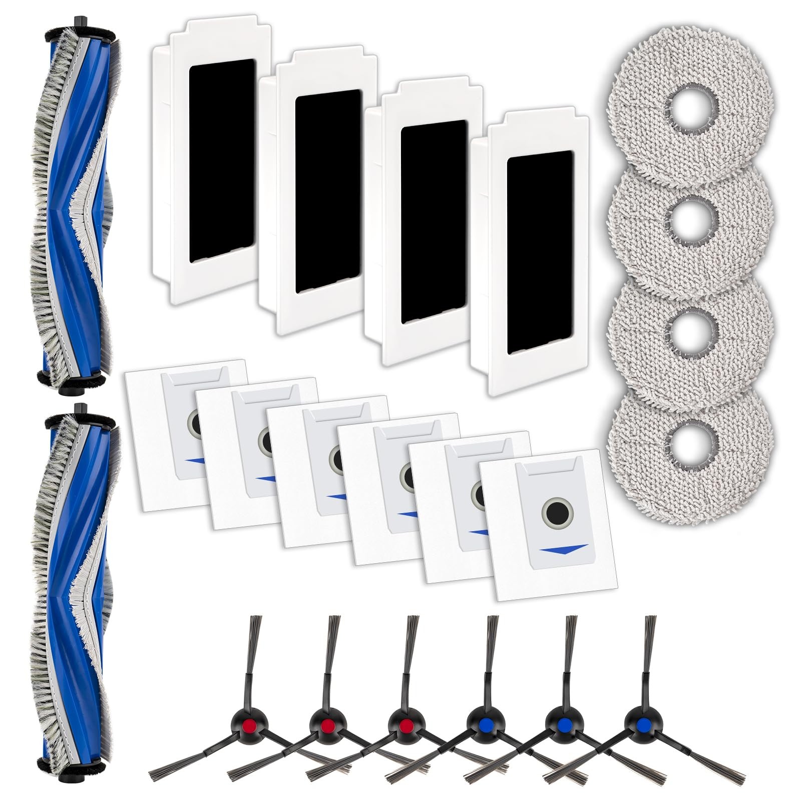(22 Pack) M12 Pro+ Replacement Parts Compatible with Yeedi M12 Pro+, ECOVACS DEE